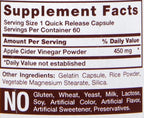 Sundance Apple Cider Vinegar 450 mg - 300 Capsules - image 4