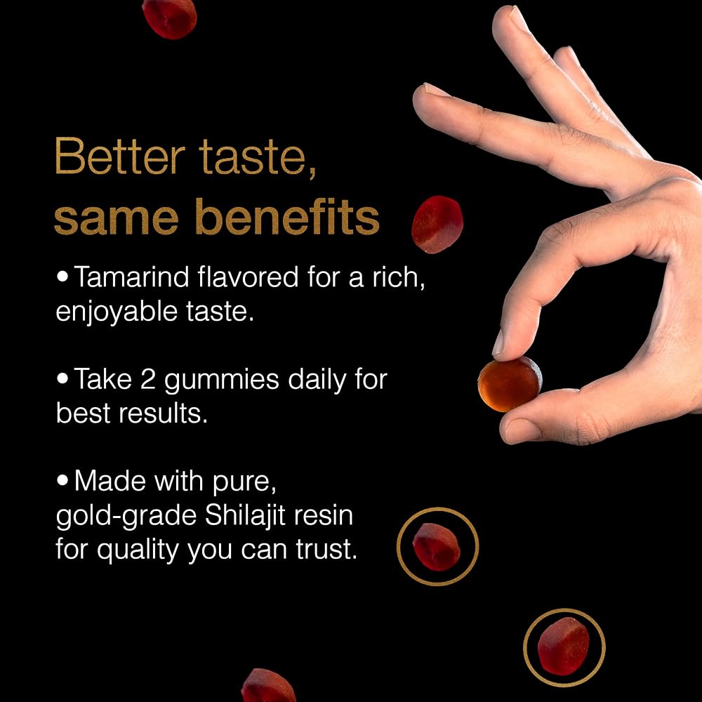 Be Bodywise Pure Himalayan Shilajit Gummies Gold I No Added Sugar I