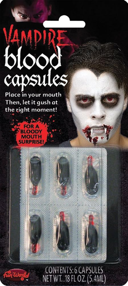 Totally Ghoul Halloween Vampire Blood Capsules - 4 Pack