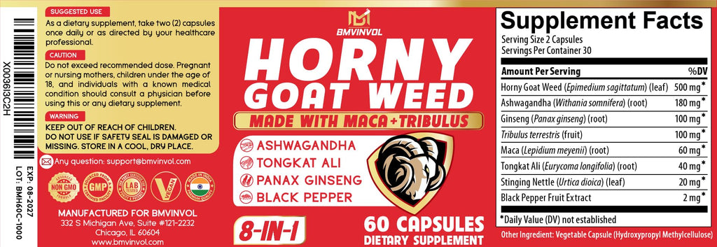 BMVINVOL Horny Goat Weed with Maca