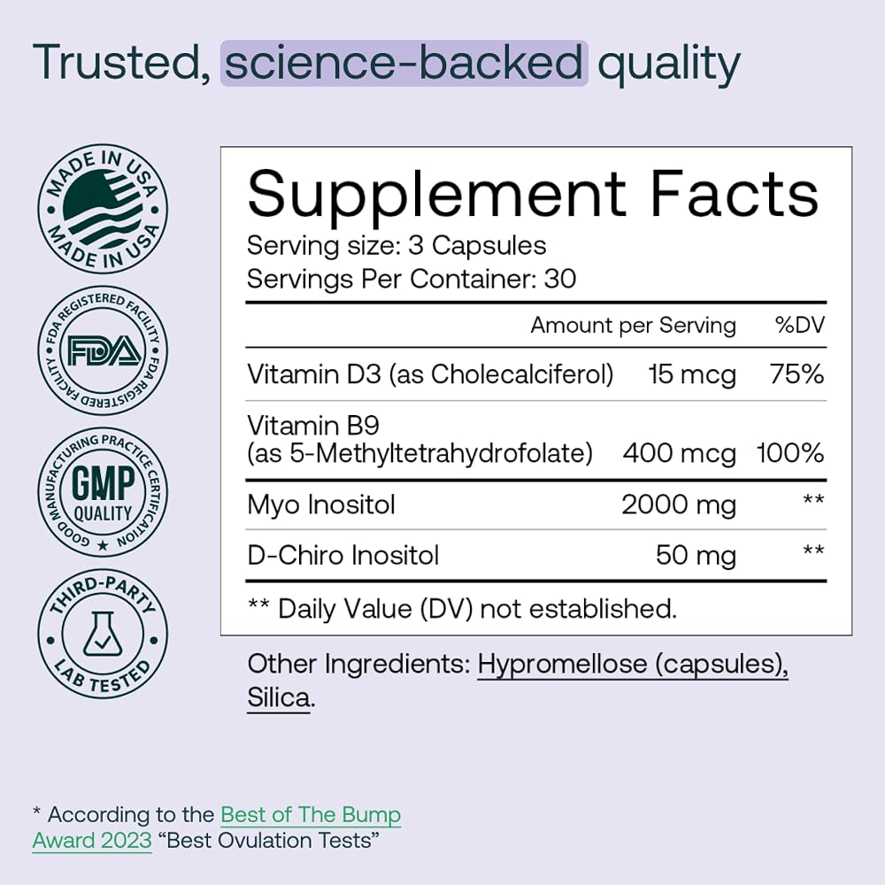 Mira PCOS Supplement Inositol for Hormonal Balance - 90 Capsules - image 4