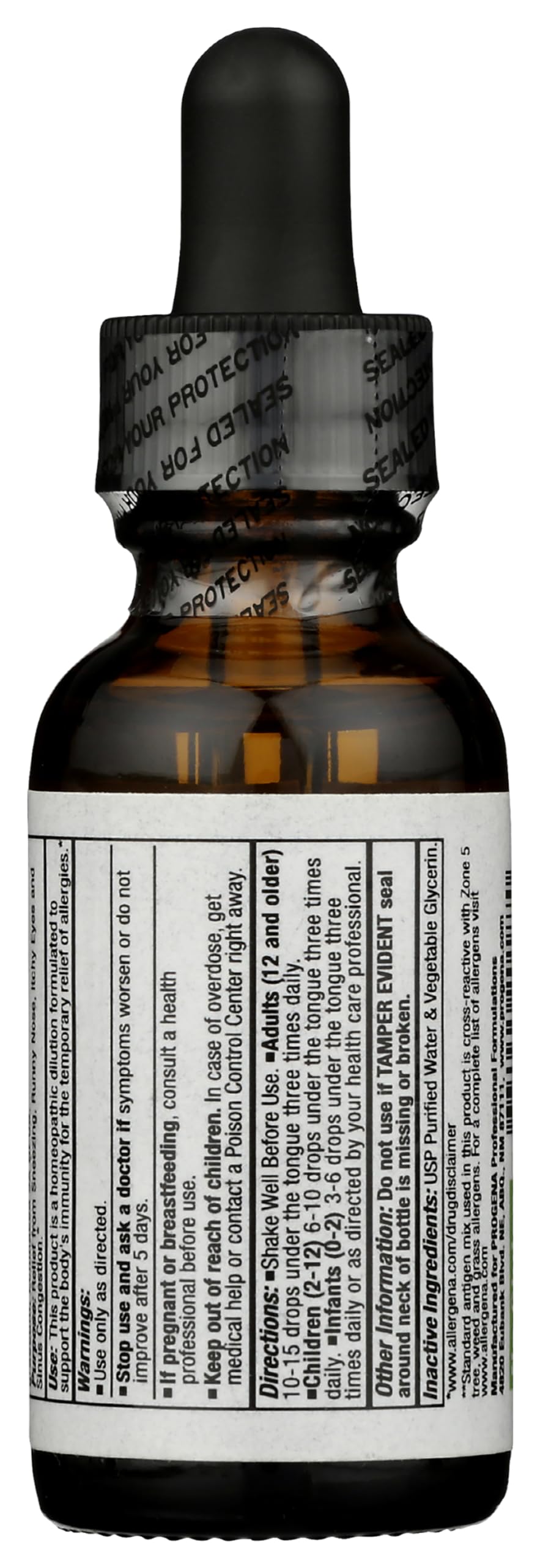 PROGENA Allergena Texas Cedar Fever Sublingual Drops - 1 FL Oz - image 4