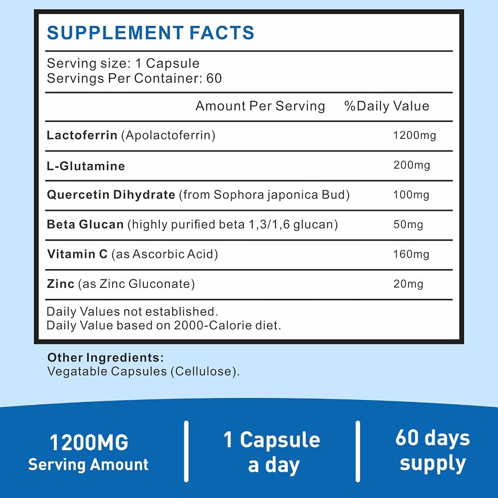 Uarcool Lactoferrin 1200mg Immune Support - 60 Softgels - image 2