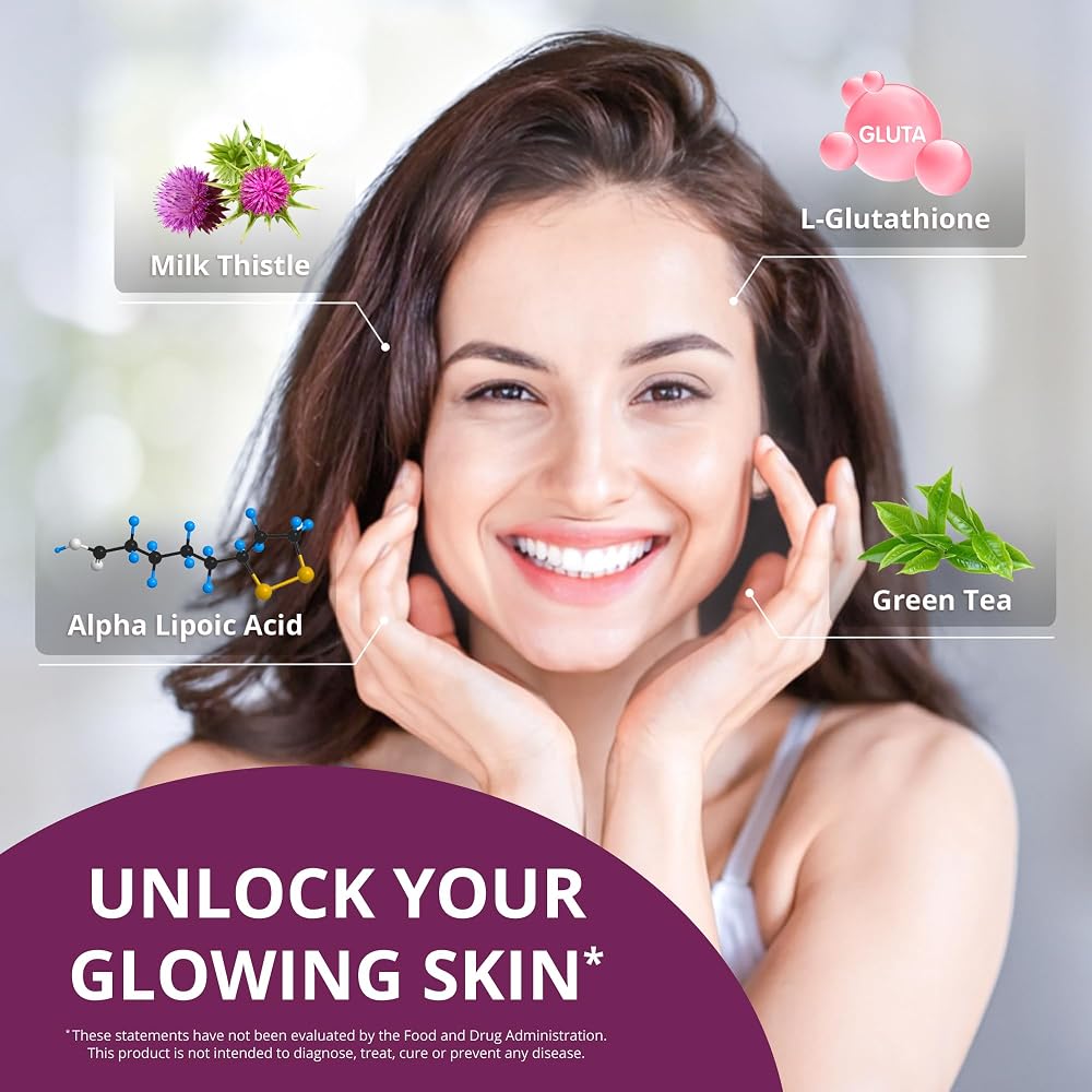 NuBest White Skin Beauty Formula with Glutathione - 180 Capsules - image 2