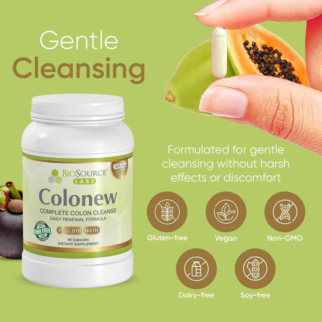 BioSource Labs Colonew Complete Colon Cleanse Supplement - 60 Capsules - image 2
