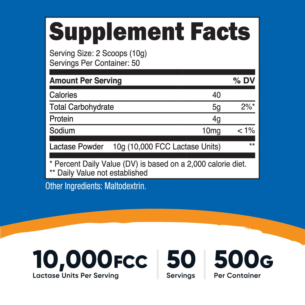 Nutricost Lactase Powder (500 Grams)