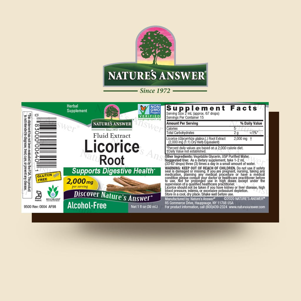 Nature's Answer Licorice Root Herbal Supplement - 2 Fl Oz - image 2