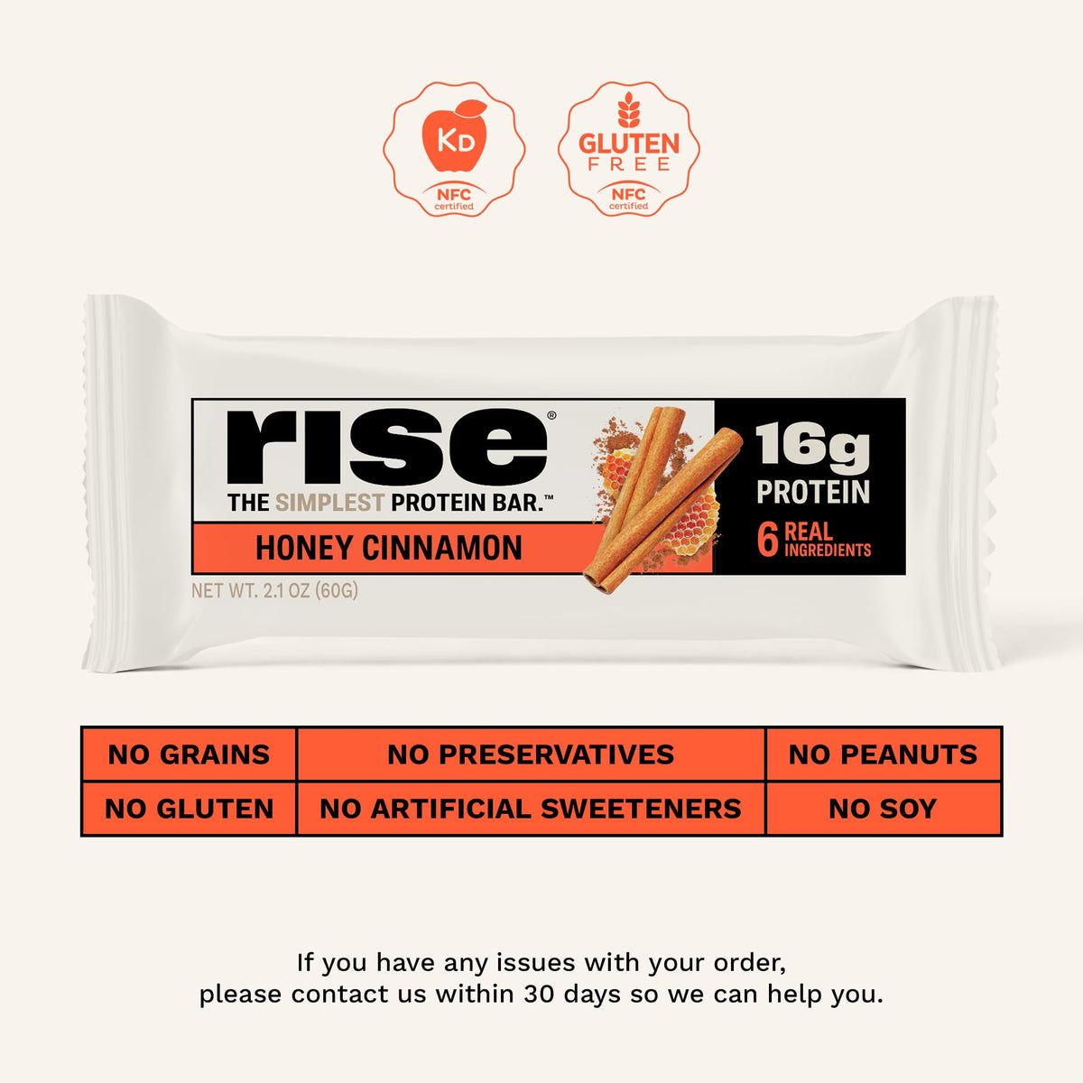 Rise Honey Cinnamon Whey Protein Bar - 12 Count - image 4