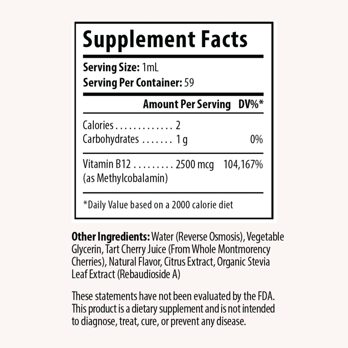 D R P Vitamin B12 Liquid Drops 2500 mcg for Energy - 2 fl oz - image 2