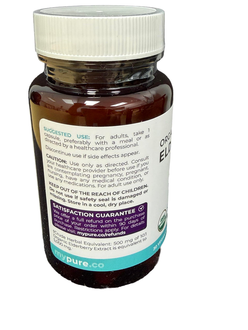 PURE CO Organic Elderberry 500mg Extract Capsules - 30 Count - image 6