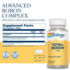 Solaray Tetra Boron 3mg - 100 Tablets - image 3