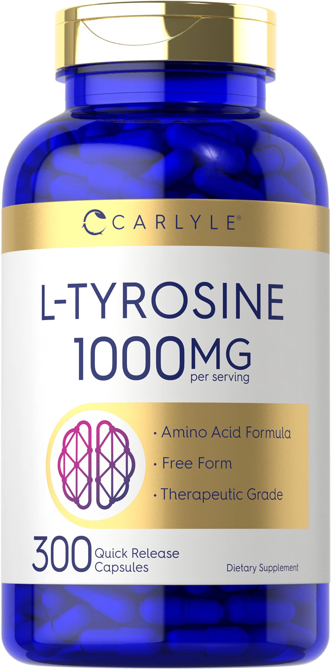 Carlyle L-Tyrosine 1000mg - 300 Capsules