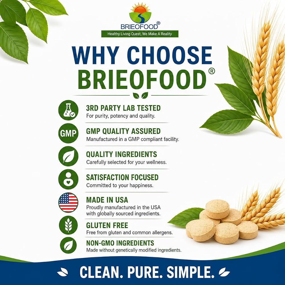 Brieofood Brewers Yeast 1000 mg - 240 Tablets - image 7