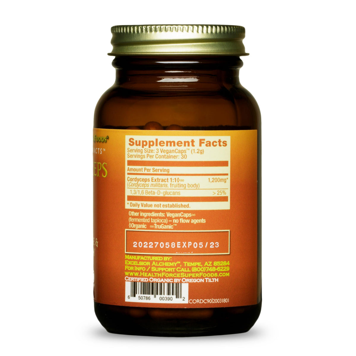 HealthForce SuperFoods Integrity Extracts Cordyceps - 90 Capsules - image 2