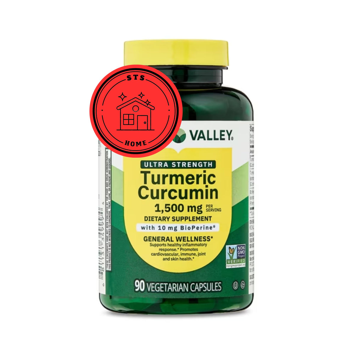 STS Home Spring Valley Turmeric Curcumin Ultra Strength 1,500 mg - 90 Capsules