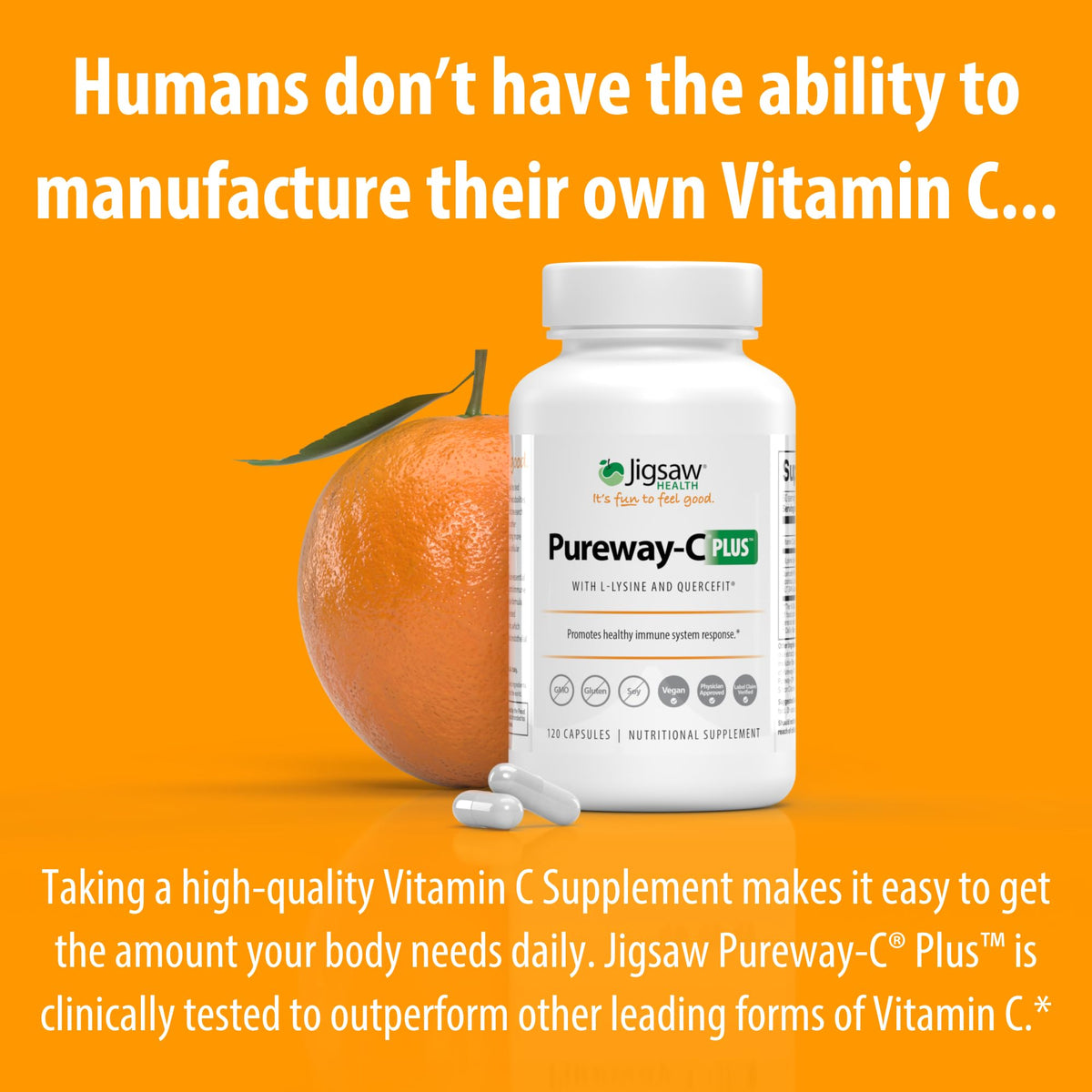 Jigsaw Health Pureway-C Plus Vitamin C with L-Lysine - 120 Capsules - image 5