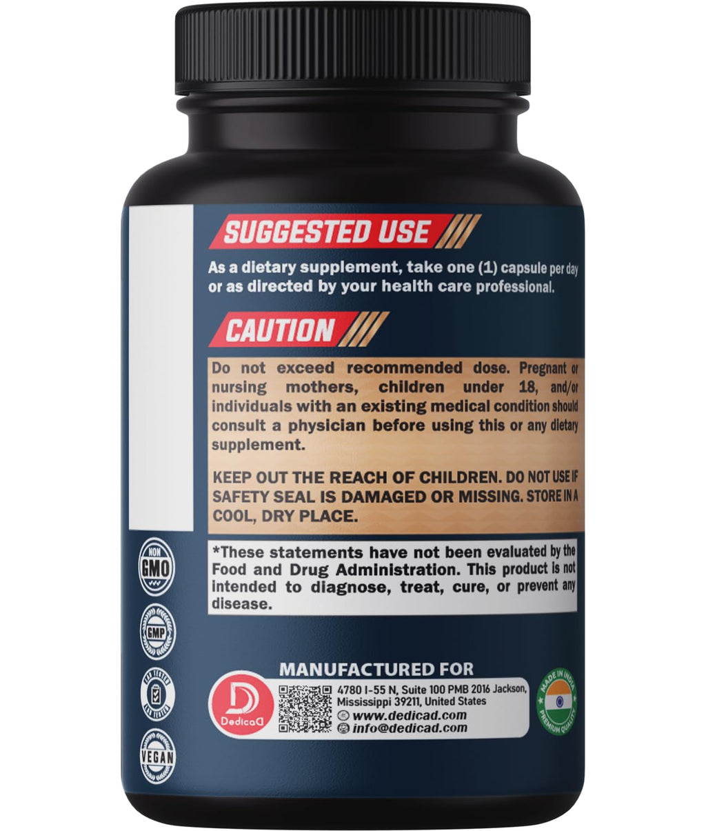 DEDICAD Wormwood Capsules - Digestive, Immune, and Mood Support