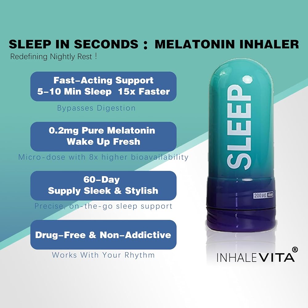 INHALEVITA Melatonin Inhaler Sleep Aid 0.2mg - 60-Day Supply - image 4
