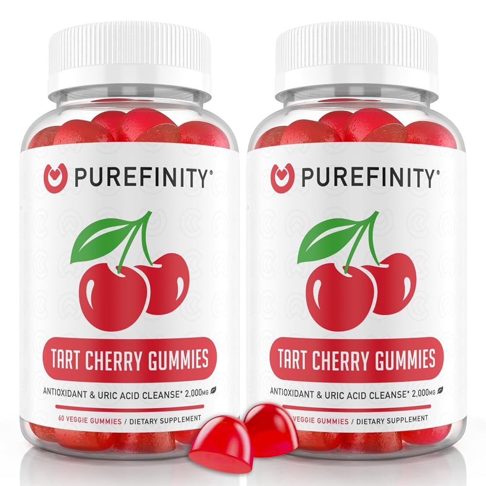 PUREFINITY Tart Cherry Gummies Uric Acid Flush - 120 Count