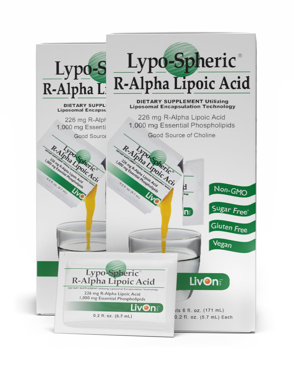 LivOn Laboratories Lypo-Spheric R-Alpha Lipoic Acid - 60 Packets