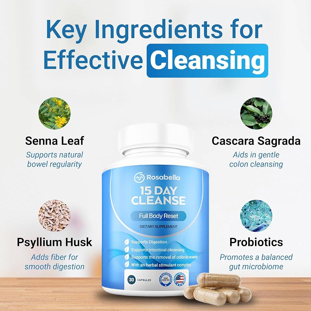 Rosabella 15 Day Cleanse Digestive Support - 30 Vegan Capsules - image 2