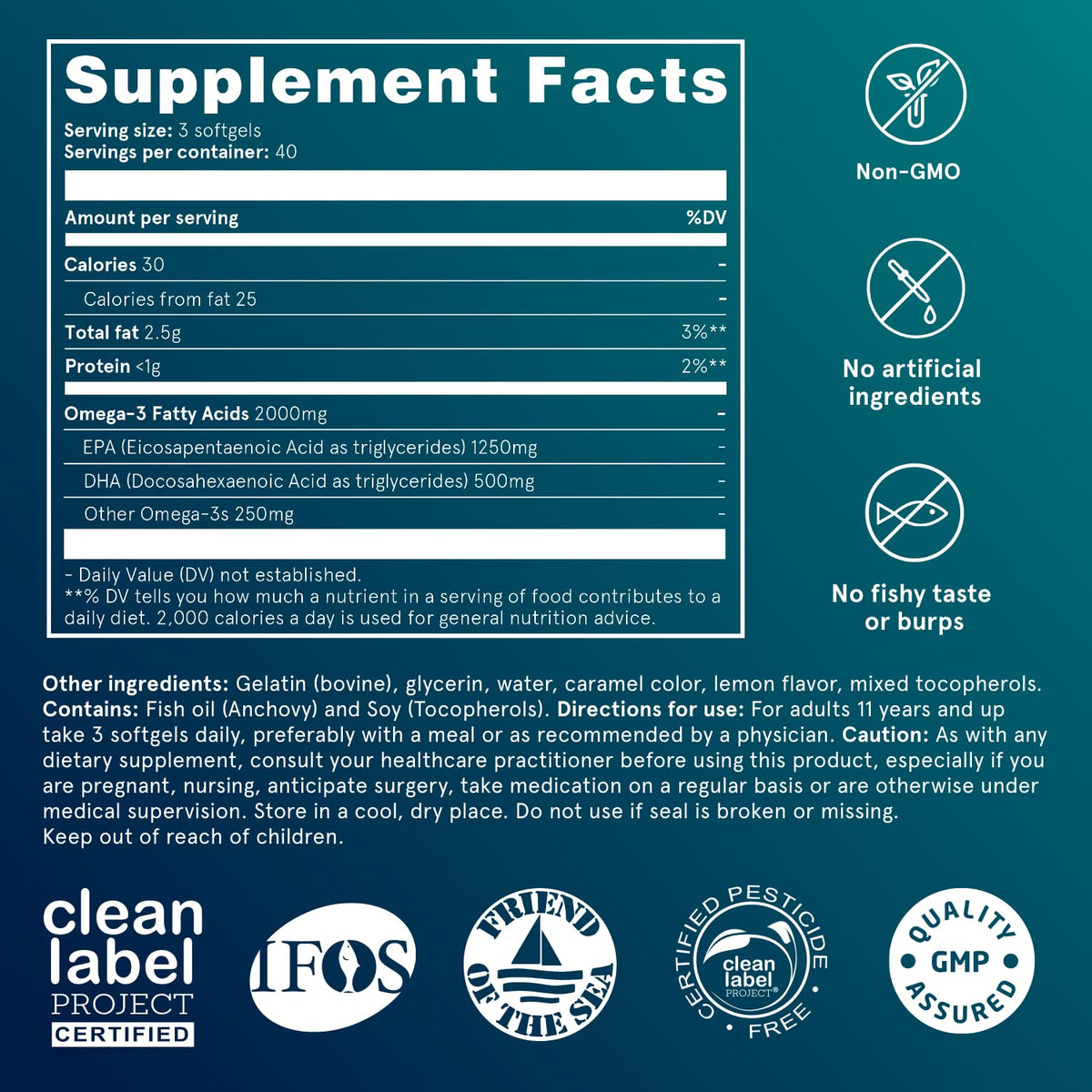 Puori O3 Omega-3 Fish Oil Supplement - 240 Softgels - image 6