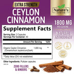 Nature's Choice Ceylon Cinnamon Capsules - Certified Organic Ceylon