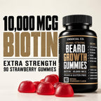 Unsocial Pomade Beard Growth Gummies with Biotin - 90 Gummies - image 2