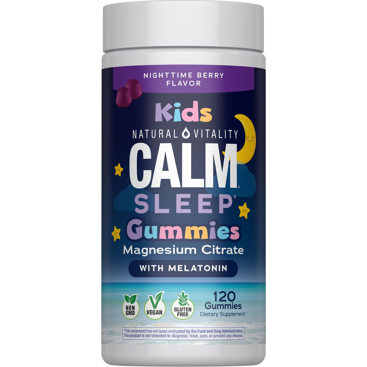 Natural Vitality Kids Calm Magnesium Sleep Gummies - 120 Gummies