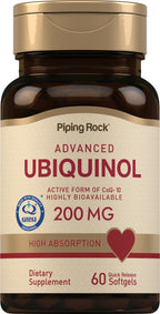 Piping Rock Ubiquinol 200mg - 60 Softgels