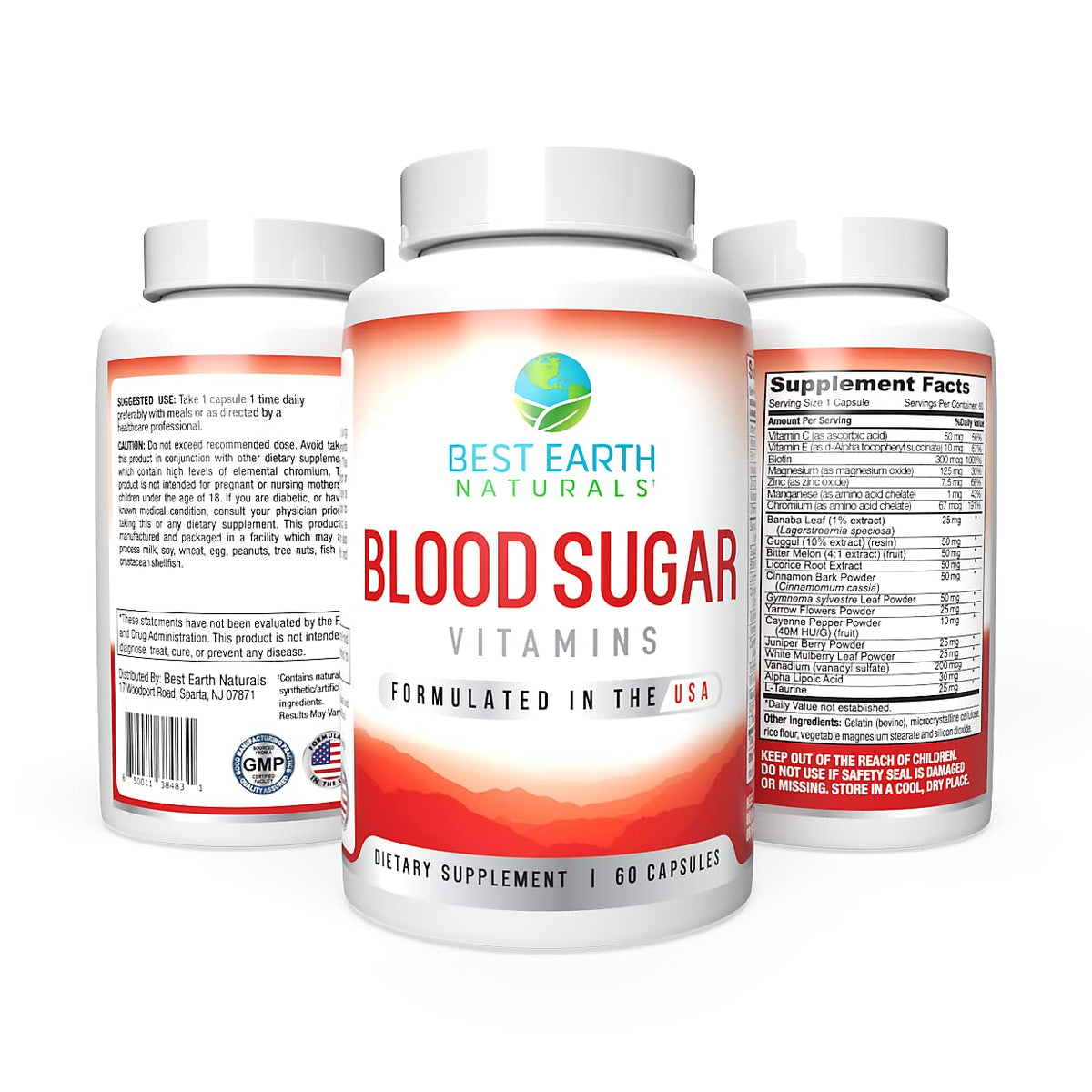 Best Earth Naturals Blood Sugar Vitamins, 60 Count - image 3