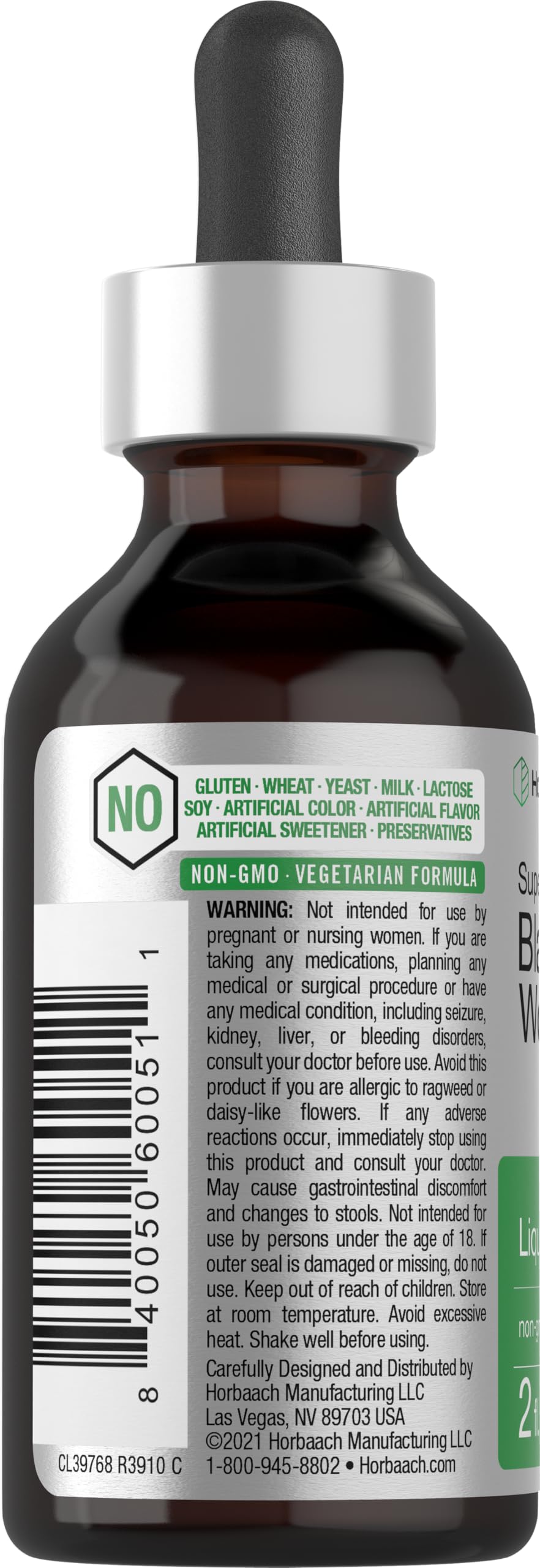 Horbäach Black Walnut Hull Wormwood Extract Tincture - 2 fl oz - image 3