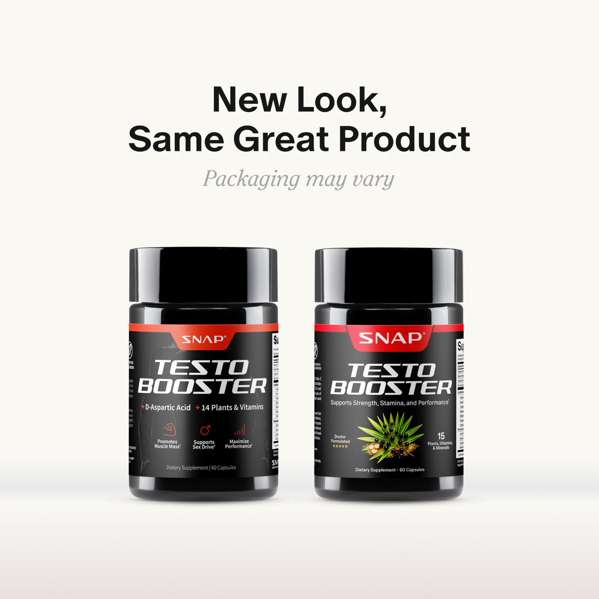 Snap Supplements Testosterone Booster for Men with Tongkat Ali