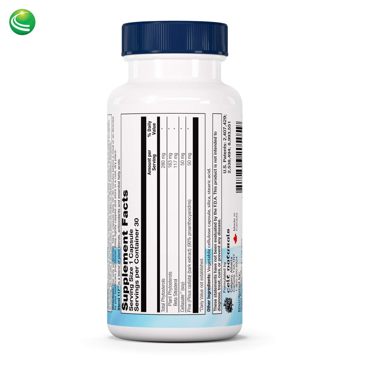 Nutra BioGenesis Sterol 117 Plant Sterols & Pine Bark - 30 Vegetarian Capsules - image 2