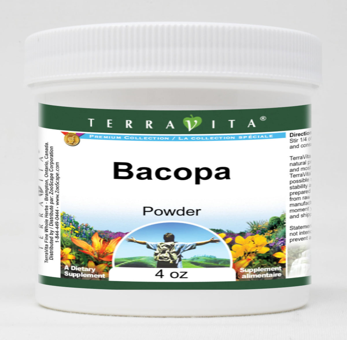 Terravita Bacopa Powder Extract - 4 oz