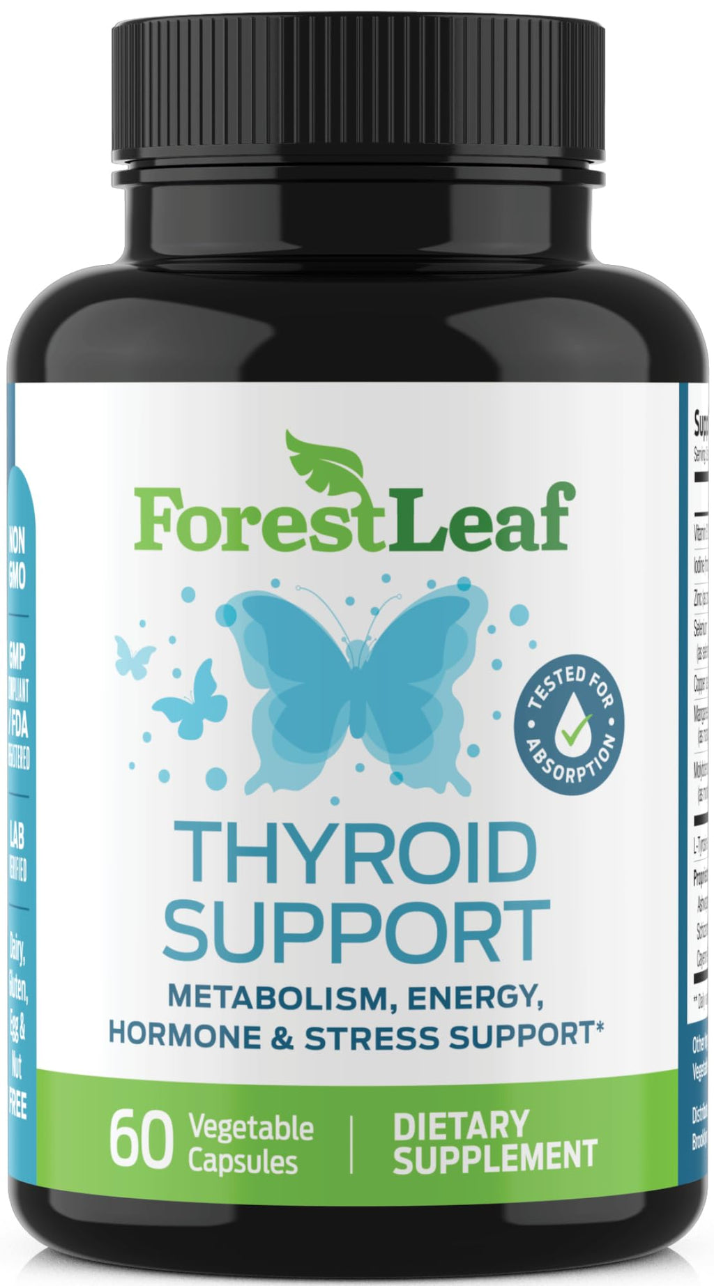 ForestLeaf Thyroid Support with Iodine - 60 Vegetarian Capsules - image 6