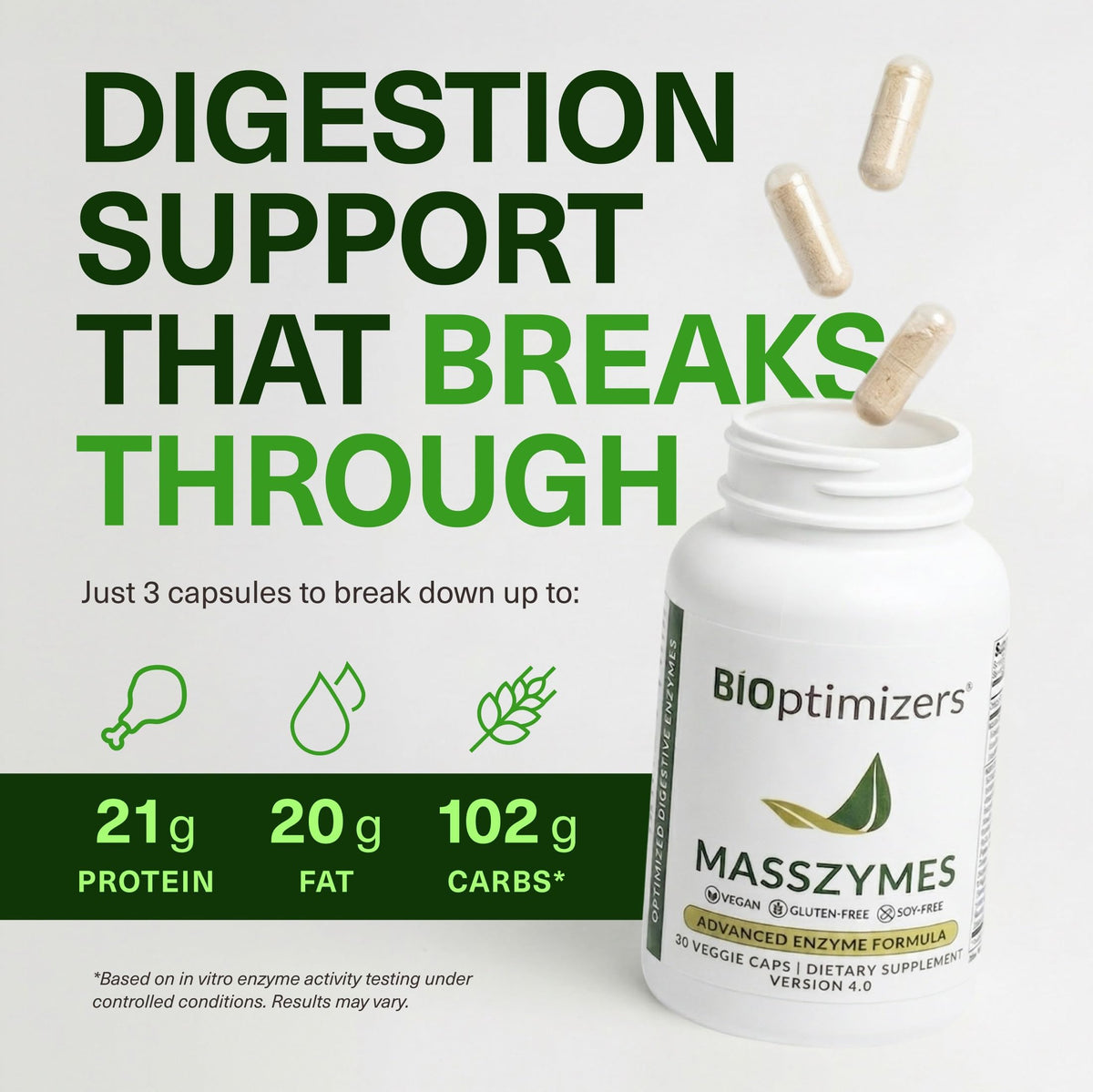 BIOptimizers MassZymes Digestive Enzymes - 30 Capsules - image 4