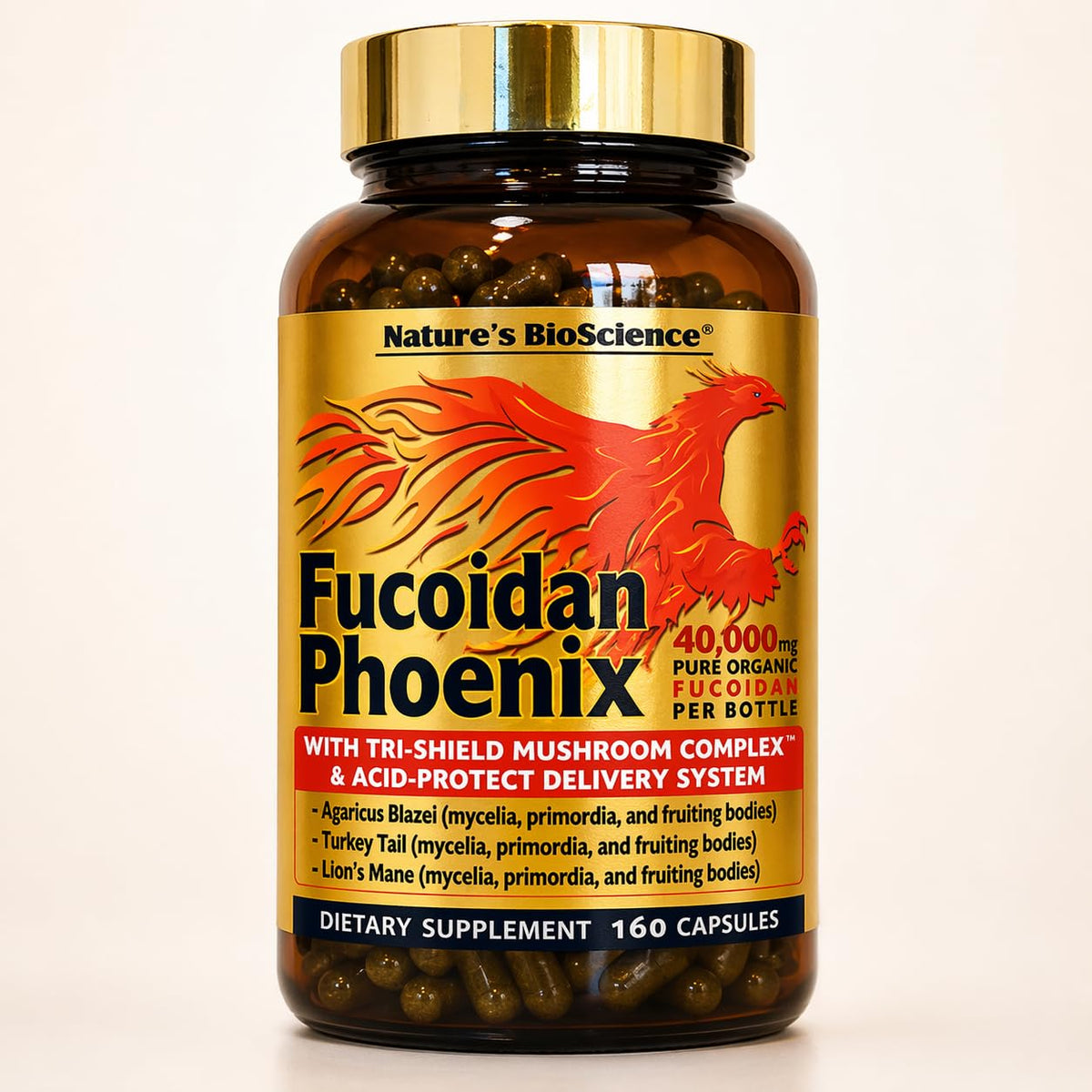 Nature's Bioscience Fucoidan Phoenix Advanced Mushroom - 160 Capsules