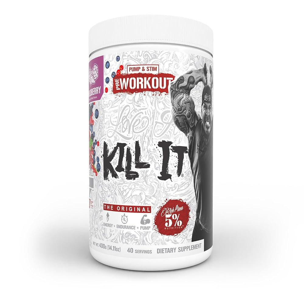 5% Nutrition Rich Piana Kill It Pre Workout Powder w/Creatine
