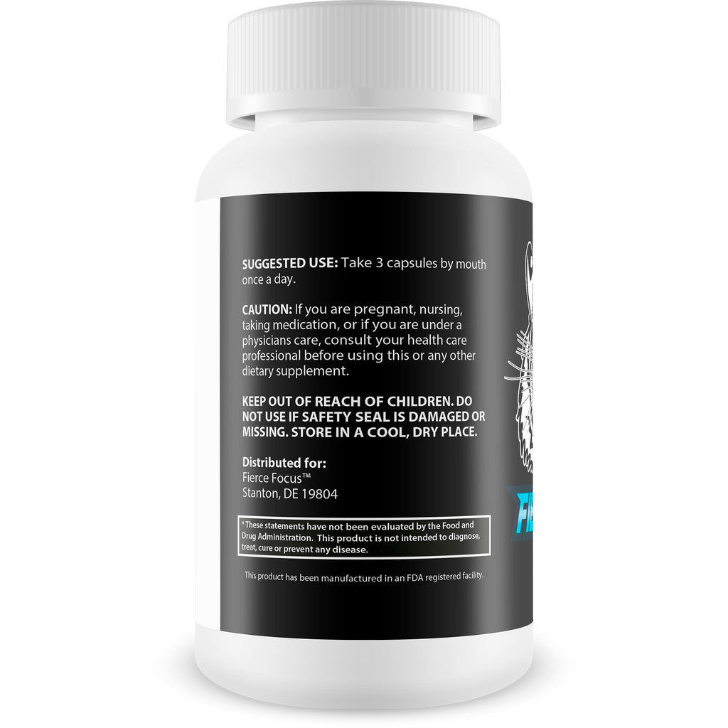 Fierce Focus Natural Brain Function Support - 90 Capsules - image 3