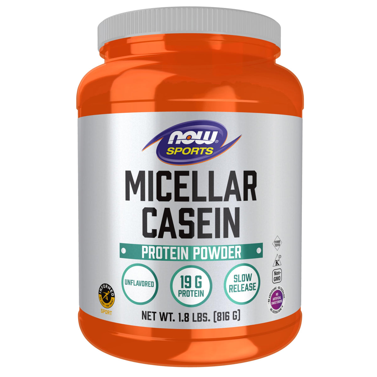 NOW Sports Micellar Casein Protein Powder - 1.8 lb