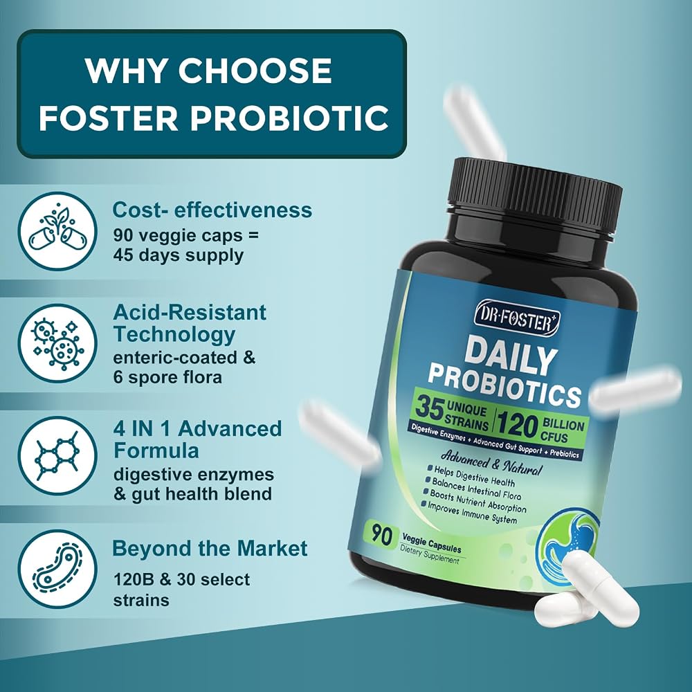 DRFOSTER Dr. Foster Probiotics for Women and Men 35 Strains - 90 Capsules - image 2