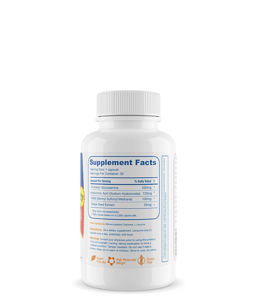Hyalogic Hyaluronic Acid 120 mg Capsules with Glucosamine & MSM - 30 Count - image 2
