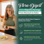 Triquetra Health Flora Digest - 3-in-1 Max Strength Digestive Enzymes