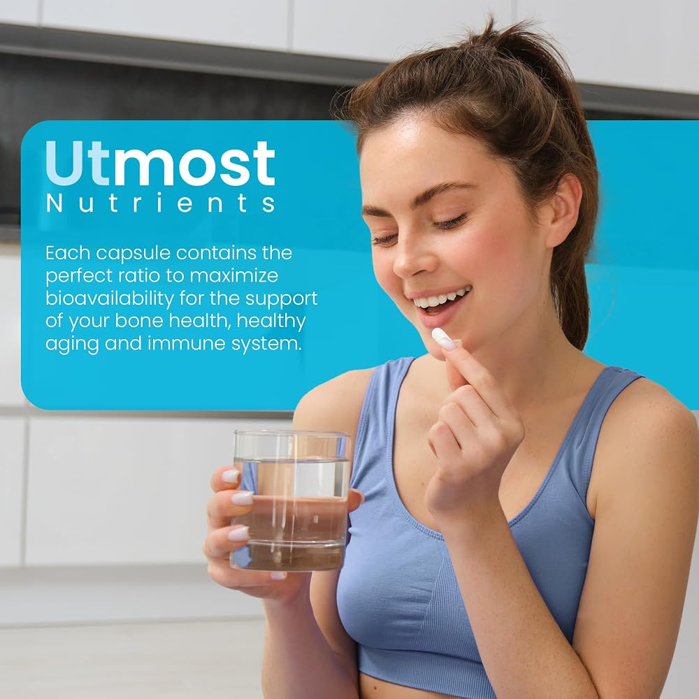 Utmost Nutrients Vitamin D3 5000 IU with K2 100 mcg - 60 Capsules - image 4