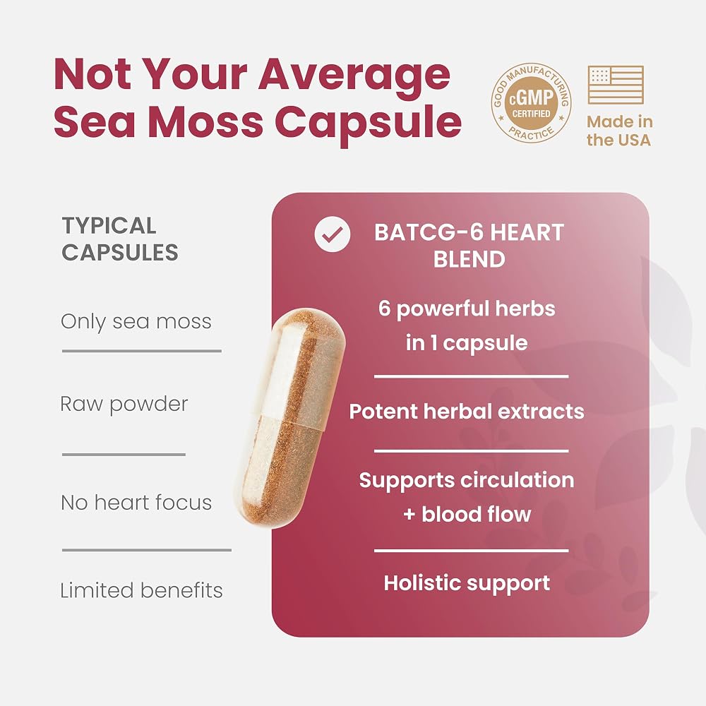 Healthy Herbs Wildcrafted Sea Moss Capsules 1950mg - 180 Count - image 6