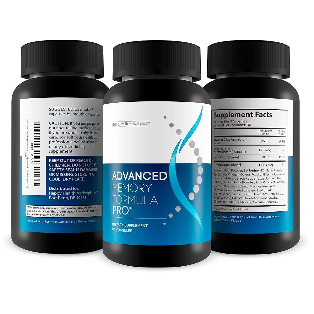 Happy Health Marketplace Advanced Memory Formula Pro Brain Support - 1 Count - image 4