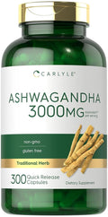 Carlyle Ashwagandha Supplement - 300 Capsules