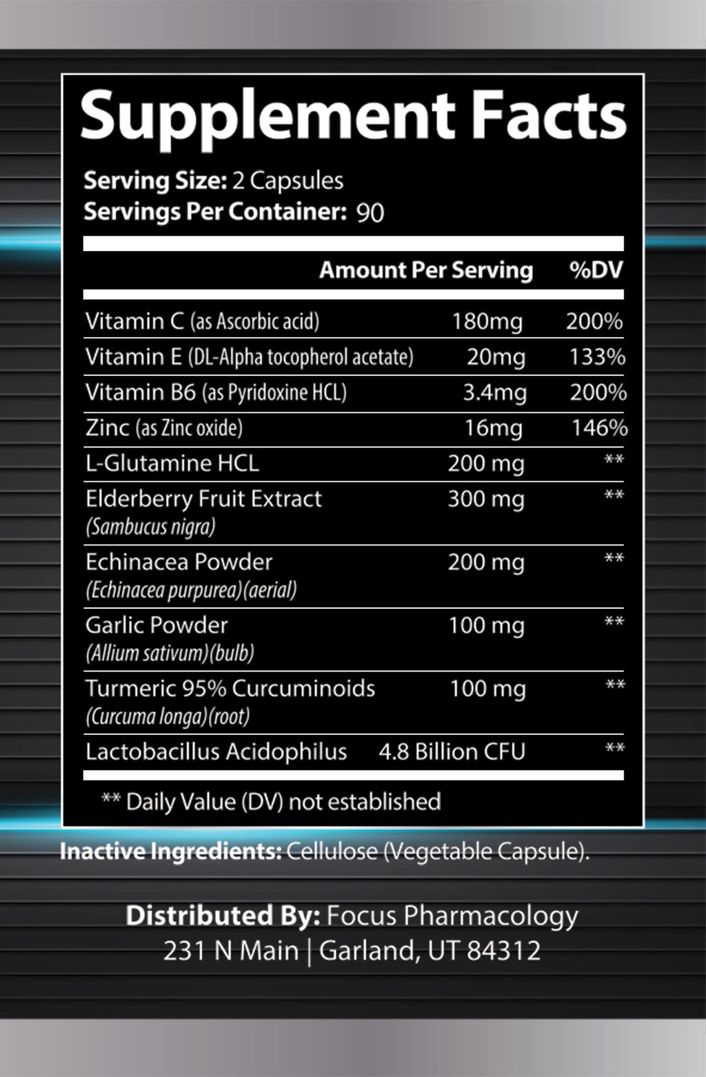 Focus Pharmacology Immune Boost Blend of The top 10 Immune Support