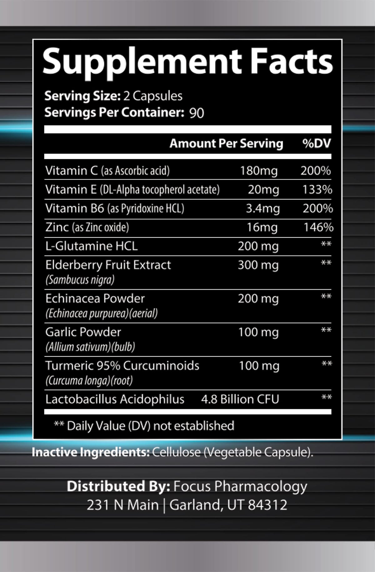 Focus Pharmacology Immune Boost Blend of The top 10 Immune Support